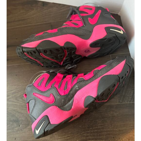 Nike Girls Air Slant Pink Gray Lace Up High Top Sneakers Size 7Y - Picture 6 of 10